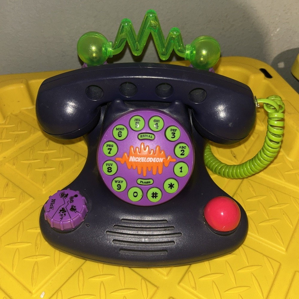 Vtg 1997 Nickelodeon Talk Blaster N2500 LightUp Multi-Ringer Telephone For Parts